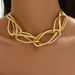 Fashion OL women's necklace, personalized hip-hop style, exaggerated metal design, niche long collarbone chain_ipsvogv.com