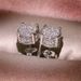 Hot-selling full diamond hip hop men's earrings zircon micro plated round earrings for men and women_ipsvogv.com