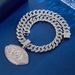 Alloy Full Diamond Men's Pendant Hip-Hop Style Personality Creative Devil's Eye Cuban Necklace_ipsvogv.com
