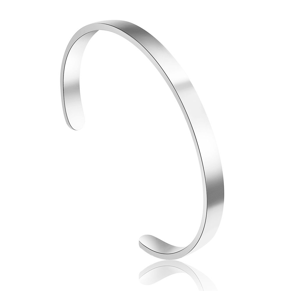 Live Hot Titanium Steel Gold Plated Bracelet Men Simple Couple Stainless Steel Anti Fading Bracelet Trendy Jewelry_ipsvogv.com