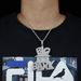 Hip Hop New BG USD Trendy And Fashionable Men's Diamond Set Pendant Necklace_ipsvogv.com