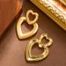 Fahionable Hollowed Out Bruhed Double Heart Pendant For Women With A High-end Feel, Light Luxury Ilver Needle_ipsvogv.com