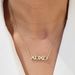 Trendy Ins Style Gold Brass Smooth Bubble Like LOVE MAMA XOXO Pendant Necklace Fashionable_ipsvogv.com