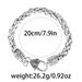 Trendy Punk Style Men's Alloy Braided Bracelet Accessories Jewelry_ipsvogv.com