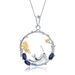 Designer Natural Gemstone National Style Pendant Natural Style Animal Design Silver Topaz Necklace Pendant_ipsvogv.com