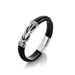 Men's Jewelry Simple Two Color Leather Men's Bracelet Stainless Steel Magnet Buckle Trend Bracelet Creative Accessories_ipsvogv.com