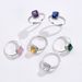 New Multi Color Square Zircon Classic Style Diamond Ring Pure Silver PTR053_ipsvogv.com