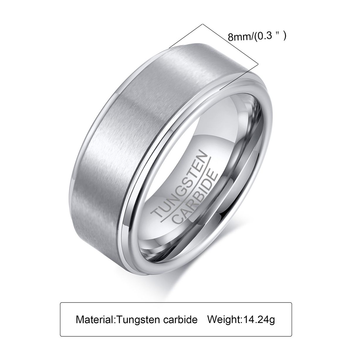 Men's Jewelry Tungsten Steel Ring Black Blue Steel Simple Ring Personality Accessories_ipsvogv.com