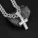 Hip Hop Personalized Alloy Full Diamond Cross Pendant Men's Necklace_ipsvogv.com