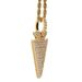 Unisex New Style Arrow Pendant Micro Inlaid Zircon Carrot Pendant Full Diamond Hip Hop Pendant Real Gold Necklace_ipsvogv.com