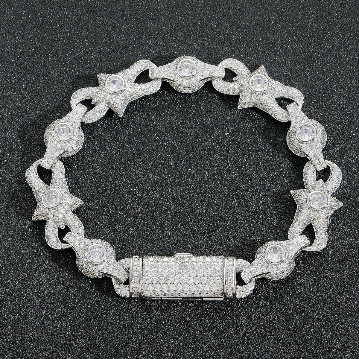 Men’s Jewelry Set Fashion New Hip Hop Bracelet 10mm Eye Cuban Chain Micro Inlaid Zircon Creative Niche Men And Women Hip Hop Accessories_ipsvogv.com