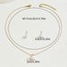 Minimalist Japanese and Korean style geometric pearl jewelry set, niche inlay craftsmanship, design sense, necklace,_ipsvogv.com