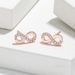 Minimalist Korean version of the Mobius set of earrings S925 silver needle niche design eternal infinity symbol 8 shaped earrings_ipsvogv.com