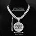INS English Letter Full Diamond Hip-Hop Pendant Necklace Cuban Chain Men's Trendy Jewelry_ipsvogv.com