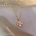 Titanium Steel 【 】 Light Luxury Lucky Grass Temperament Micro Inlaid Diamond Necklace Women's Exquisite Style Ins 【 】_ipsvogv.com