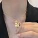 Titanium Steel Clover Necklace For Women With Diamond Cutouts, High-end Design, Light Luxury, Niche 2023_ipsvogv.com