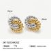 personality two color round geometric stainless steel earrings high end non fading earrings for women_ipsvogv.com