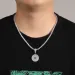 Hip Hop Retro Vintage Compass Goat Pendant Necklace Full 5A Zircon Real Gold Plated Cool Men Jewelry_ipsvogv.com