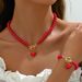 Minimalist style women's necklace set, personalized love pearl, niche design, collarbone chain, versatile bracelet_ipsvogv.com