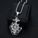 New Hip-Hop Jewelry Titanium Steel Vacuum Gold Plated Diamond-Studded Anchor Pendant Necklace_ipsvogv.com