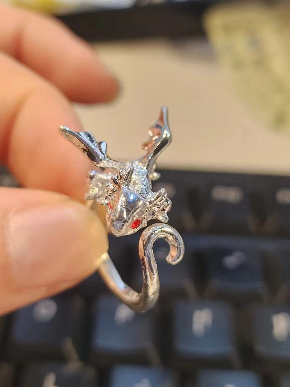 Flying Dragon Animal Shaped Cute Ring, Female Fashion Personality, High Sense, Small And Unique Design, Cold Wind Index_ipsvogv.com