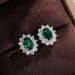 Cao Shi's New Fashionable Stylish Style Flower Shaped Colored For Women's Creative And Generous Zirconia Earrings_ipsvogv.com