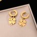 Korean Version Personalized Design Titanium Steel Lucky Clover Flower Leaf Necklace Ear Buckle Women's Niche Boutique_ipsvogv.com