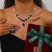Women’s Jewelry Set Fashion Fashion Jewelry Teardrop Shaped Necklace Geometric Temperament Luxury Banquet Zircon Necklace Earrings_ipsvogv.com