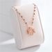 Fashionable And Dynamic Hexagram Set Zircon Pendant For Girls Fashion Jewelry New Rose Gold Plated Titanium Steel_ipsvogv.com