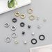 Stainless Steel Round Non Pierced Ear Clips Zircon Ear Studs Combination Set Trendy Men's Non Pierced Ear Magnet Earrings_ipsvogv.com