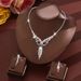 Women’s Jewelry Set Fashion Summer Evening Party Accessories Necklace New Jewelry Bridal Set Wedding Dress Full Diamond Earrings Bracelet Set Necklace_ipsvogv.com