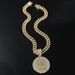 INS Stay Calm English Letter Full Diamond Hip Hop Pendant Necklace Men's Trendy Jewelry_ipsvogv.com