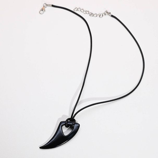 Hip hop punk Spike necklace simple personality street hipster horn pendant collar for men_ipsvogv.com