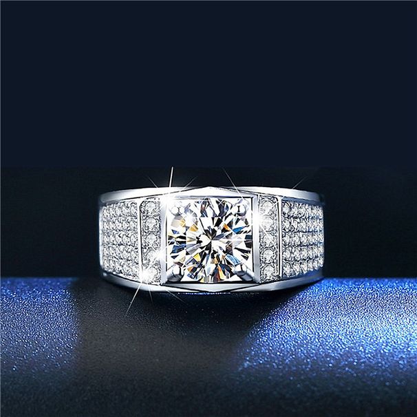 Luxurious Radiant Popular Group Set With Full Diamond, Dominant And Fashionable Wedding Men's Ring_ipsvogv.com