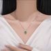 Silver Moissanite Necklace Colorful 1 2 3 Carat Pendan Rabbit Ear Moissanite Clavicle Necklace_ipsvogv.com