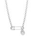Large Safety Pin Hollow Saturn Pendant Necklace Titanium Steel No Fading Light Luxury Punk Style Design Clavicle Chain For Men_ipsvogv.com