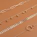 Minimalist New Geometric Style Metal Bracelet Personalized Circle Pattern Arrow Chain Set Of 4 Bracelets_ipsvogv.com