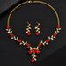 Yiwu Bride Rhinestone Crystal Necklace And Earring Set For Women's Banquet Outfit_ipsvogv.com