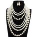 Fashionable Pearl Bead Necklace Multi-layer Sweater Chain Accessory 6880_ipsvogv.com