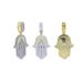 Pendant Necklaces New Hip Hop Palm Pendant Trend Inlaid Zircon Jewelry Couple Necklace_ipsvogv.com