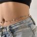 Fashionable Acrylic Heart-shaped Crystal Butterfly Waist Women's Minimalist Metal Chain, Body Chain_ipsvogv.com