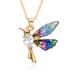 Fashion Niche Colored Zircon Pearl Hummingbird Pendant Necklace Female Flying Bird Clavicle Chain_ipsvogv.com