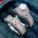 Cao Shi Layer Micro Zircon Set Luxury Party Hand With Hollow Design Double Ring_ipsvogv.com