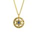 Angel Devil's Eye Stainless steel pendant Blue Diamond Lucky Hexagram star Titanium steel men's necklace_ipsvogv.com
