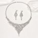 Women’s Jewelry Set Fashion Exaggerated Rhinestone Necklace Earrings Set Bridal Dress Banquet Female Accessories_ipsvogv.com