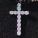 Hip Hop Double-layer Black White Pearl Necklace With Diamond Set Zircon Cross Pendant, Popular And Versatile_ipsvogv.com