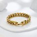 13MM Four-Sided Polished Titanium Hip-Hop Personality Bracelet Trendy Men's Stainless Steel Cuban Chain_ipsvogv.com