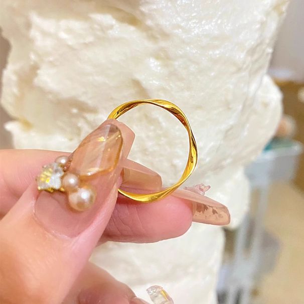 High Quality M Ö Bius Women's Vegetarian Ring Ring, Niche Design Color, Vacuum Electroplating Does Not Fade_ipsvogv.com
