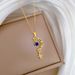 【 】 Star Moon Tassel Light Luxury Charm Gorgeous Full Diamond Necklace Women's Versatile Clavicle Chain Titanium Steel_ipsvogv.com