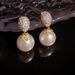 S Silver Needle Elegant Fashion Micro Pave Zircon Water Drop Pearl For Women Light Luxury Small Earrings Jewelry_ipsvogv.com